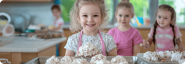 Cours de pâtisserie dans le Loiret pour un anniversaire, création de gâteaux sur-mesure pour petits et grands.