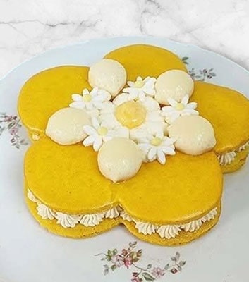 Atelier de pâtisserie à Saint Ay dans le Loiret, apprendre à réaliser un macaron fleur.
